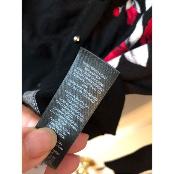 WHBM Rose 🌹 Sweater Cardigan M - Picture 10 of 12